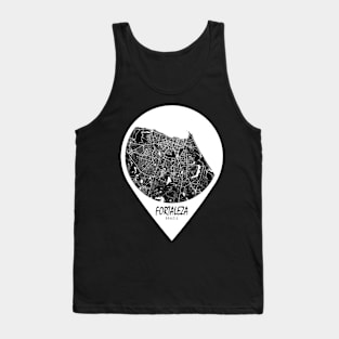 Fortaleza, Brazil City Map - Travel Pin Tank Top